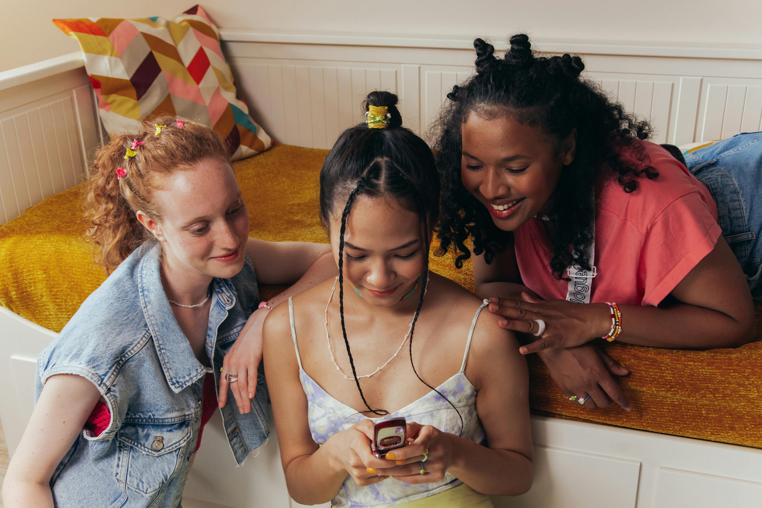 Three Women Hanging out Together